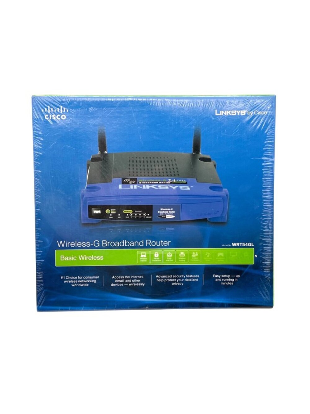 Linksys by Cisco Wireless-G Broadband Router WRT54GL Easy Setup New Sealed Box